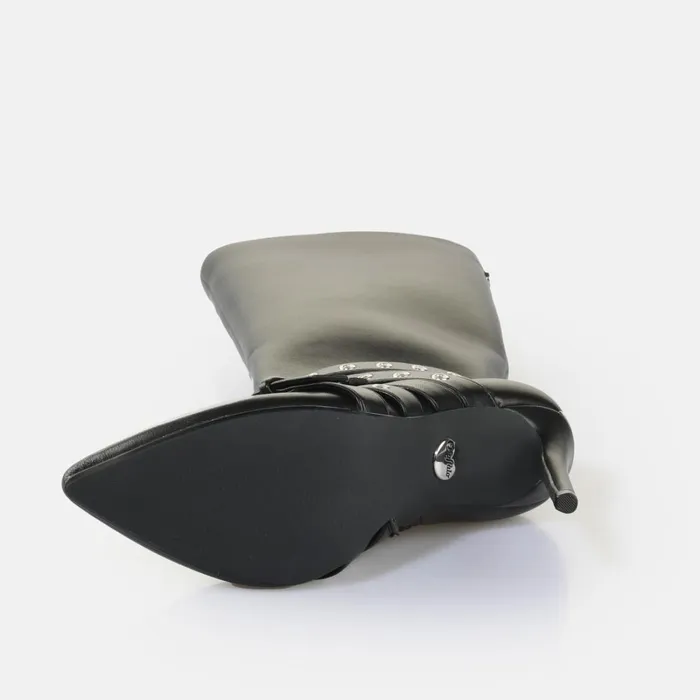 Juliet Belt Boot Black Buffalo Boots and AnkleBoots