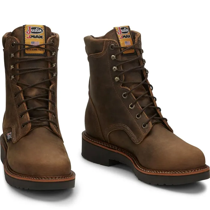 Justin Boots Blueprint 8034 LaceUp Work Boot Tan Gaucho tan Men Work
