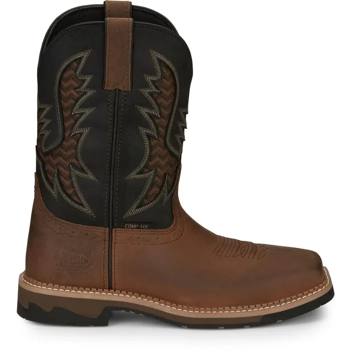 Justin Boots Bolt 11034 Nano Composite Toe Brown Men Work