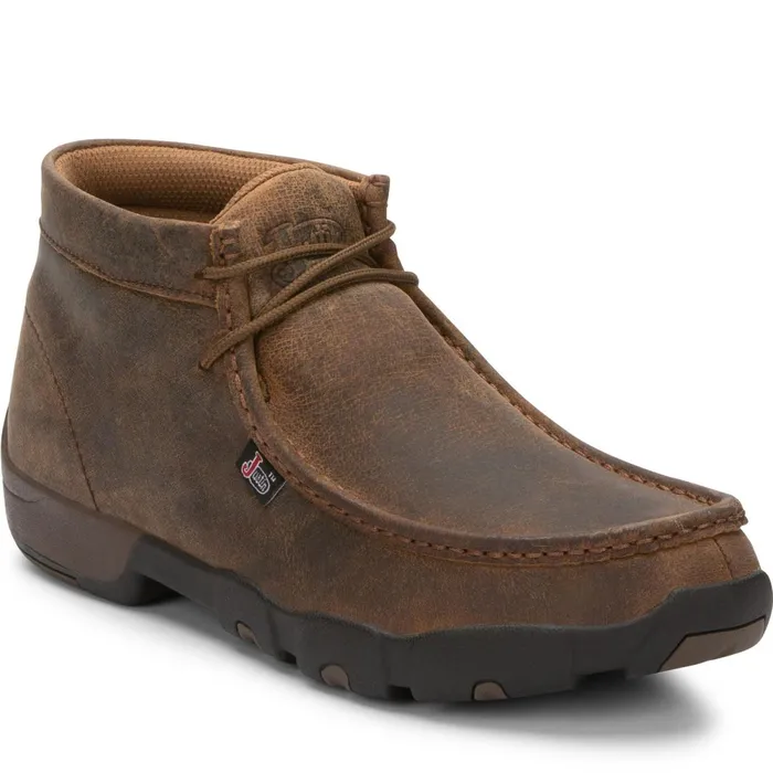 Justin Boots Cappie 4034 Work Shoe Dark Brown brown Men Casuals