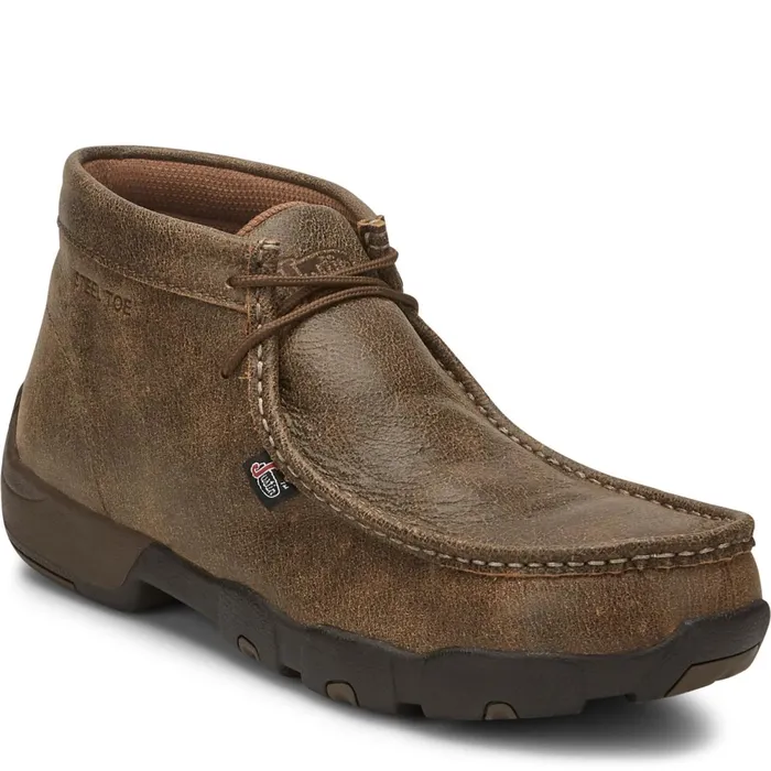Justin Boots Cappie Steel Toe Work Shoe Tan Bomber tan Men Work