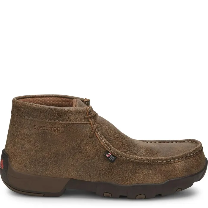 Justin Boots Cappie Steel Toe Work Shoe Tan Bomber tan Men Work