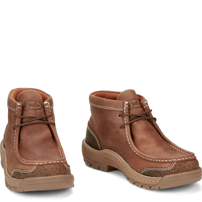 Justin Boots Crafton 4034 Waterproof Work Shoe Barley Brown brown Men Casuals
