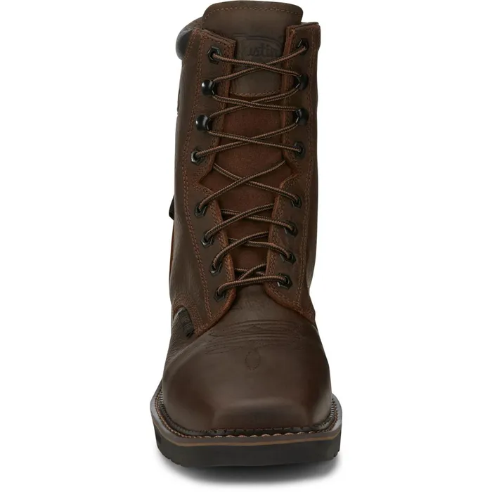 Justin Boots Driller 8034 Composite Toe Waterproof LaceUp Work Boot Aged Brown brown Men Work