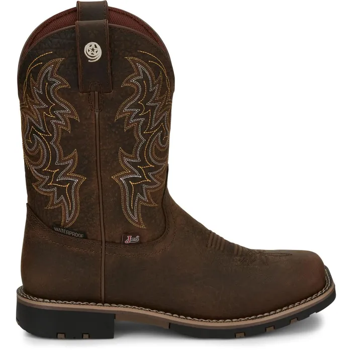 Justin Boots Fireman 11034 Waterproof Western Work Boot Distressed Brown brown Men Western