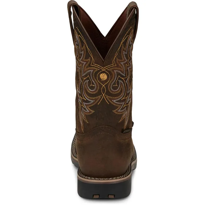 Justin Boots Fireman 11034 Waterproof Western Work Boot Distressed Brown brown Men Western