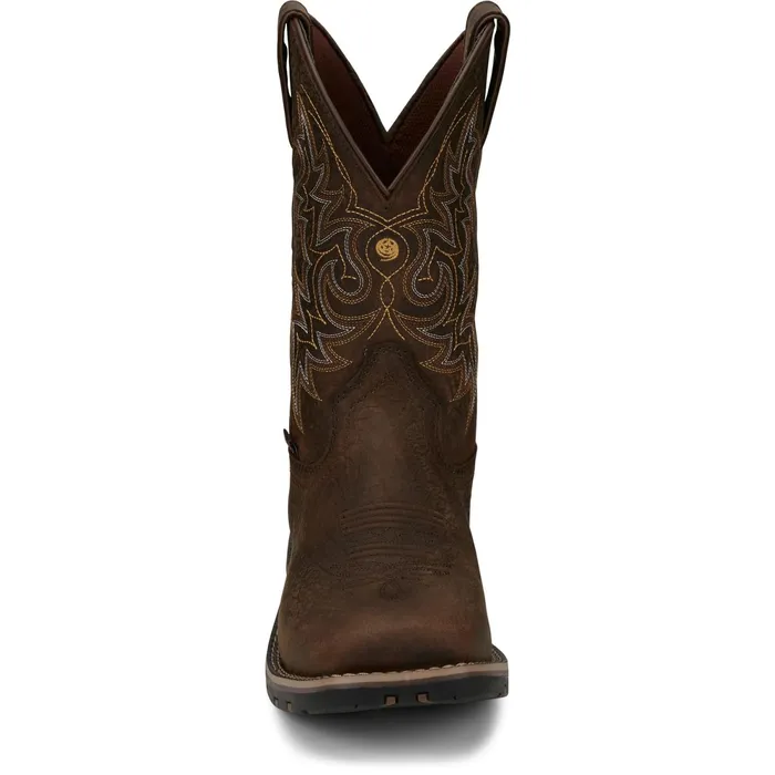 Justin Boots Fireman 11034 Waterproof Western Work Boot Distressed Brown brown Men Western