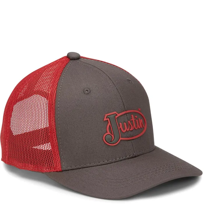 Justin Boots Flint Cap Greyish Brownred Mesh brown MenWomen Hats and Caps