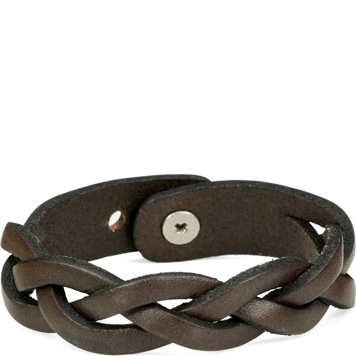 Justin Boots Justin Braided Leather Bracelet Expresso Brown brown Women Jewelry