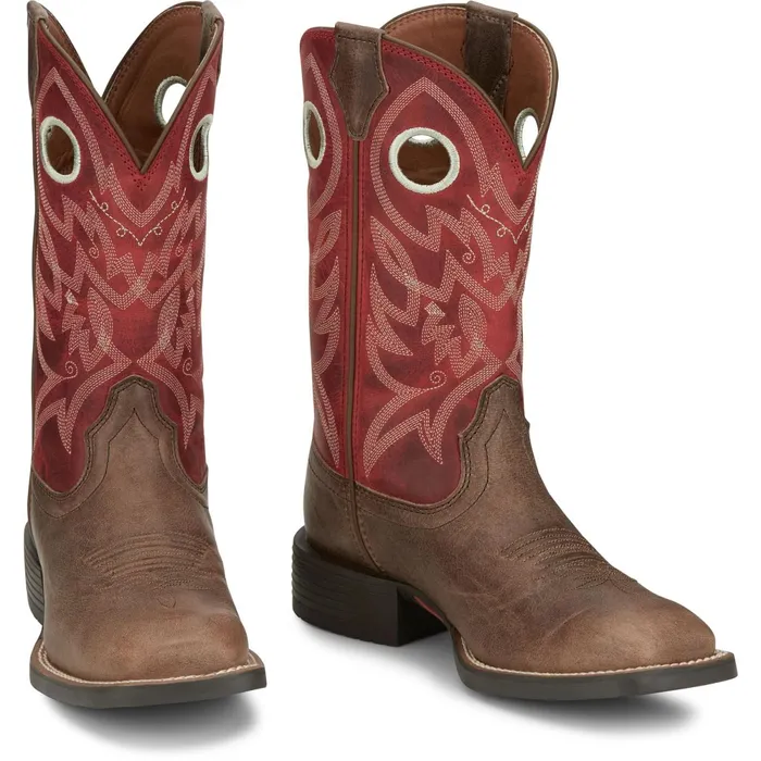 Justin Boots Liberty 11 Western Boot River Stone Grey brown Women Western