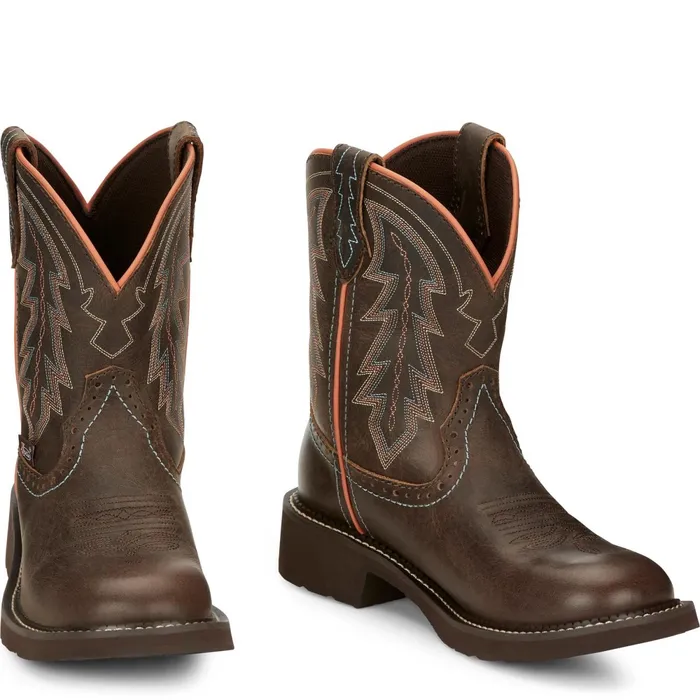 Justin Boots Lyla 8034 Western Boot Brown Women Western