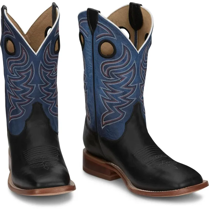 Justin Boots Pearce 11034 Western Boot Black Men Western