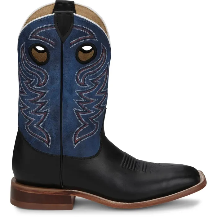 Justin Boots Pearce 11034 Western Boot Black Men Western