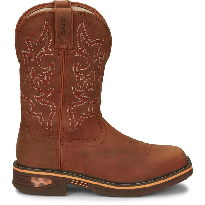 Justin Boots Resistor 11034 Waterproof Work Boot Russet brown Men Work