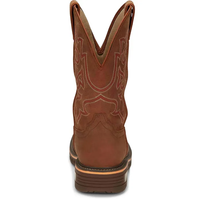 Justin Boots Resistor 11034 Waterproof Work Boot Russet brown Men Work