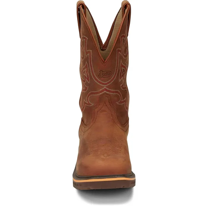 Justin Boots Resistor 11034 Waterproof Work Boot Russet brown Men Work