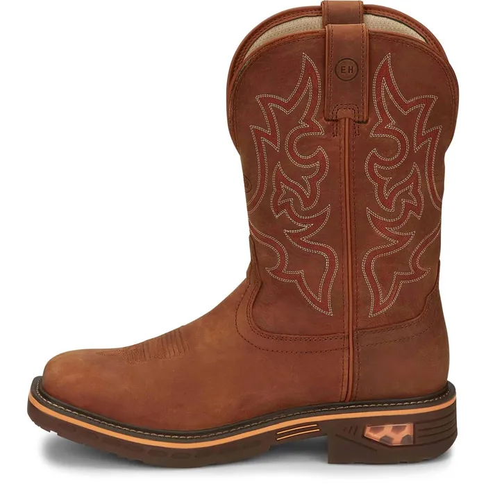Justin Boots Resistor 11034 Waterproof Work Boot Russet brown Men Work