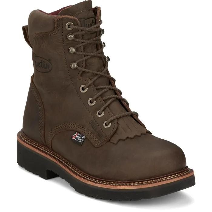 Justin Boots Rivot 8034 Lace Up Hickory Brown brown Men Work