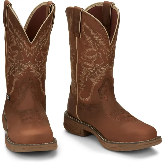 Justin Boots Rush 11034 Nano Composite Toe Waterproof Work Boot Rustic Tan tan Women Work