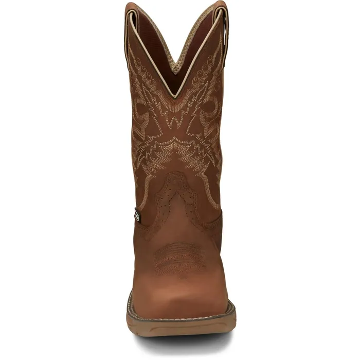 Justin Boots Rush 11034 Nano Composite Toe Waterproof Work Boot Rustic Tan tan Women Work