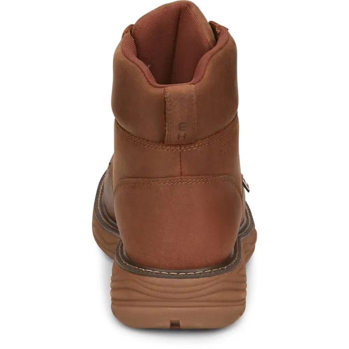 Justin Boots Rush 6034 LaceUp Waterproof Wedge Brown Men Work