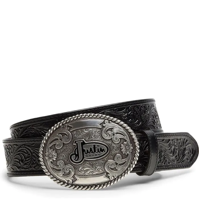 Justin Boots Trophy Belt Black Men Belts