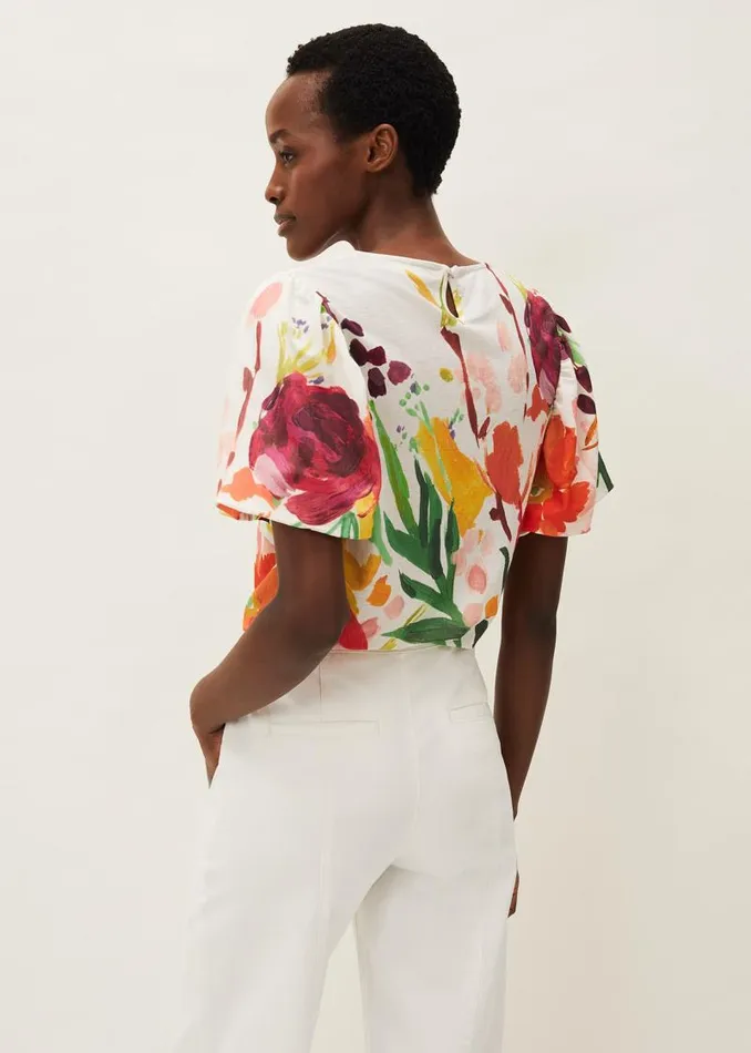 Kacie Floral Top Multicoloured Women Phase Eight Tops and TShirts