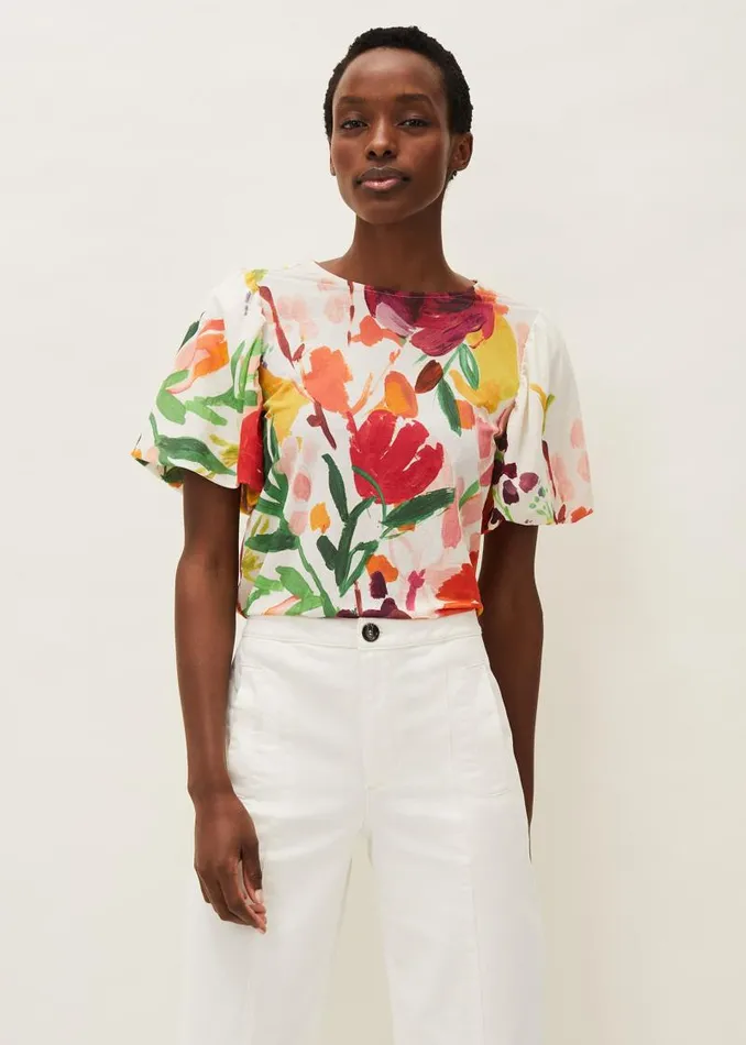 Kacie Floral Top Multicoloured Women Phase Eight Tops and TShirts