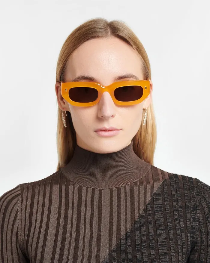 Kadee Bio Plastic DFrame Sunglasses Orange WomenMen Nanushka Eyewear