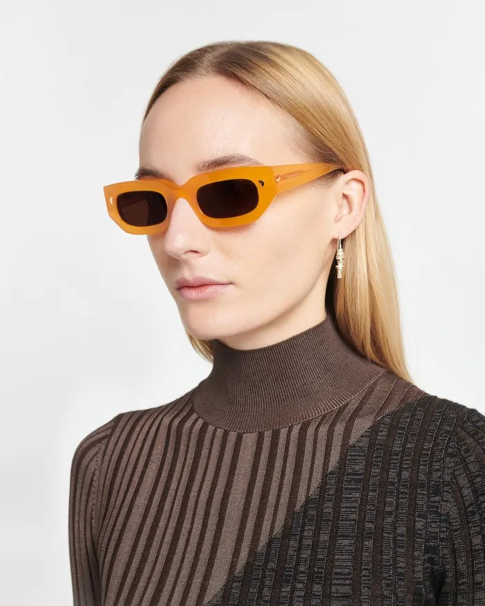 Kadee Bio Plastic DFrame Sunglasses Orange WomenMen Nanushka Eyewear