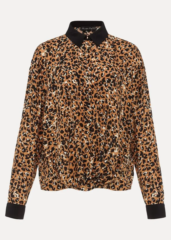 Kaelie Leopard Twist Front Blouse Blackmulti Women Phase Eight Shirts and Blouses Kaelie Leopard Twist Front Blouse Blackmulti Women Phase Eight Shirts and Blouses