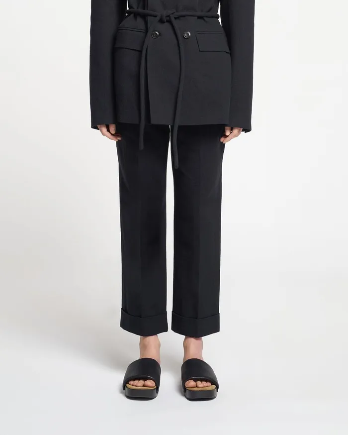 Katrine WashedCanvas Pants Black Women Nanushka Bottoms