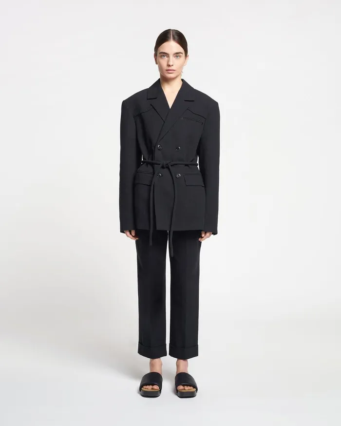 Katrine WashedCanvas Pants Black Women Nanushka Bottoms