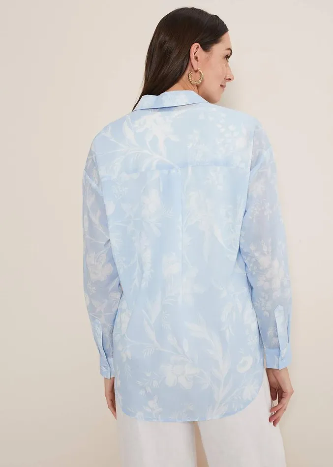 Kaya Floral Print Shirt Blue Women Phase Eight Shirts and Blouses