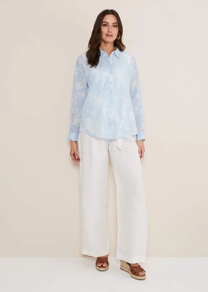 Kaya Floral Print Shirt Blue Women Phase Eight Shirts and Blouses