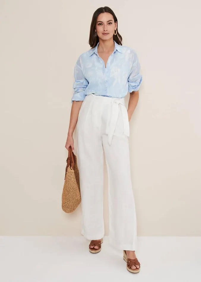 Kaya Floral Print Shirt Blue Women Phase Eight Shirts and Blouses