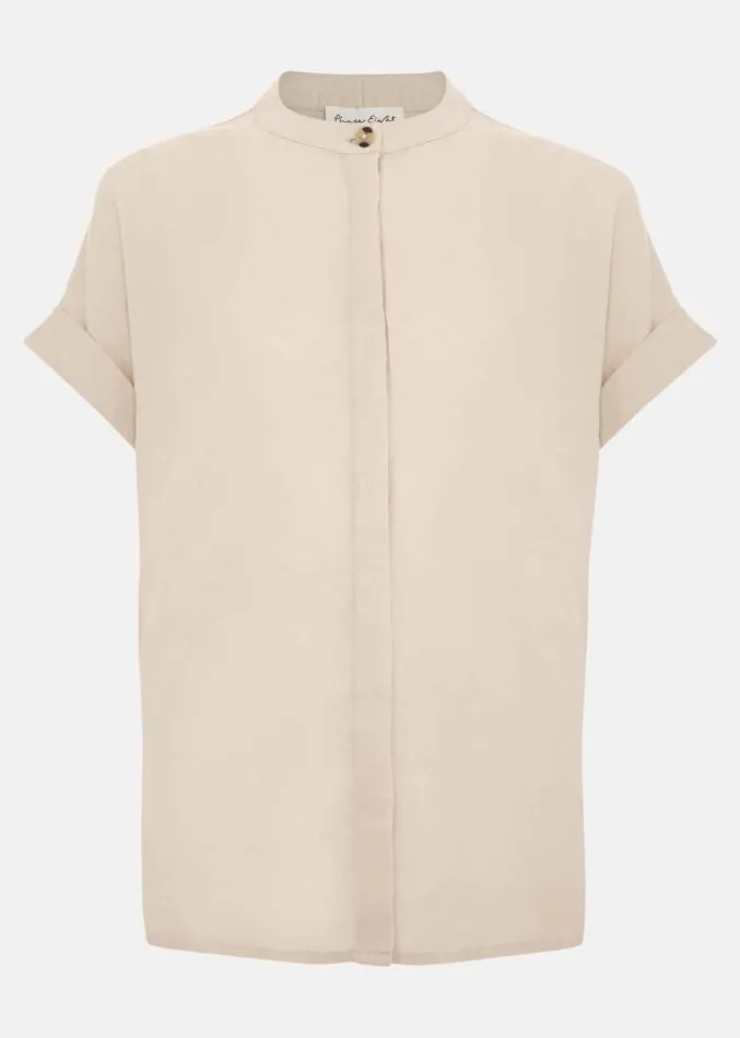 Kelsie Button Through Linen Shirt Neutral Women Phase Eight Shirts and Blouses Kelsie Button Through Linen Shirt Neutral Women Phase Eight Shirts and Blouses