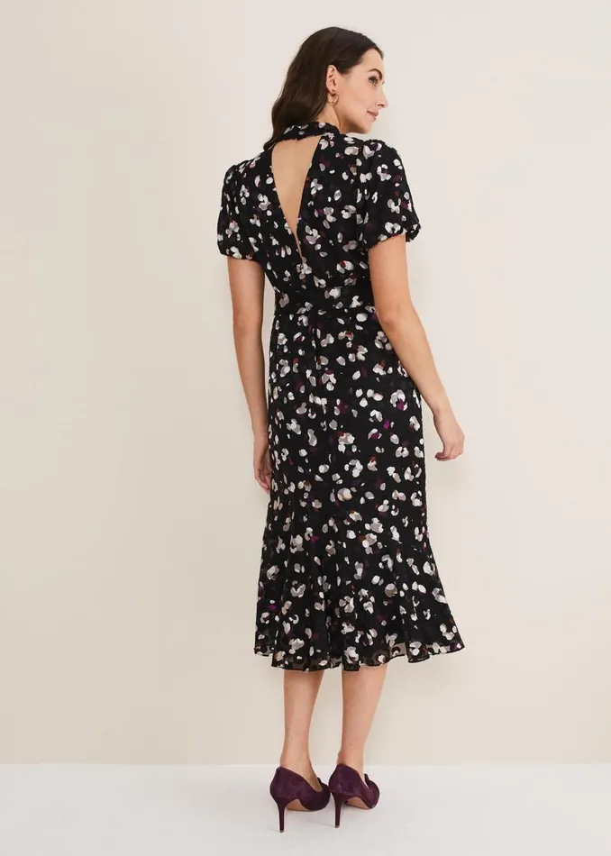 Kensley Print Puff Sleeve Dress Multicoloured Women Phase Eight Dresses