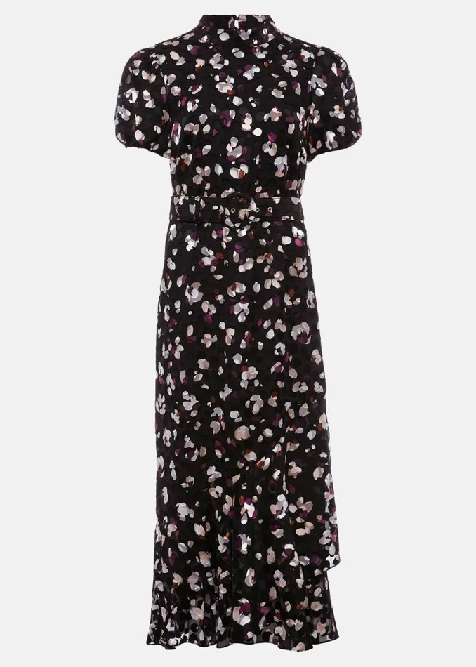 Kensley Print Puff Sleeve Dress Multicoloured Women Phase Eight Dresses