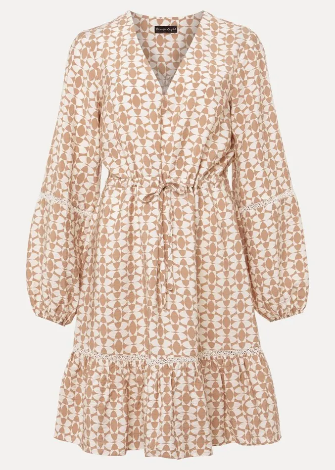Kesia Geo Swing Mini Dress Stoneivory Women Phase Eight Dresses