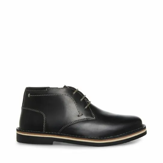 Kids039 BHARKEEN BLACK LEATHER Black Leather Steve Madden For The Family