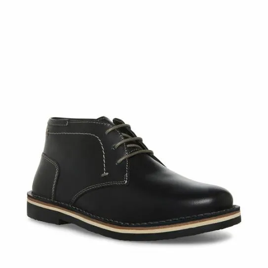 Kids039 BHARKEEN BLACK LEATHER Black Leather Steve Madden For The Family Kids039 BHARKEEN BLACK LEATHER Black Leather Steve Madden For The Family