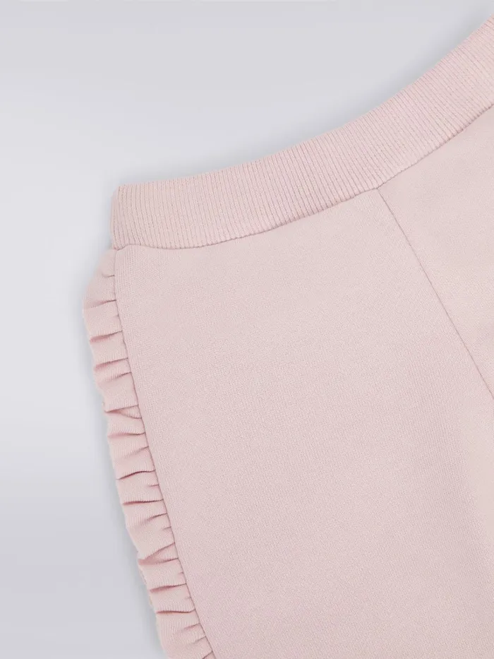 Kids Cotton Fleece Joggers With Gathers And Logo Pink Missoni Baby 024 Months Kids Cotton Fleece Joggers With Gathers And Logo Pink Missoni Baby 024 Months