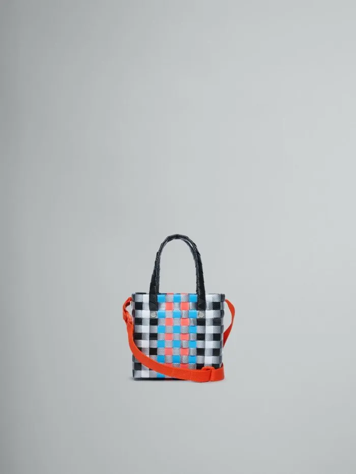 Kids Marni Multicolor Woven Micro Basket Bag