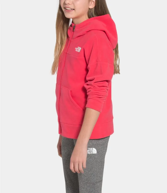 Kids The North Face Fleece Glacier Full Zip Hoodie Paradise Pink