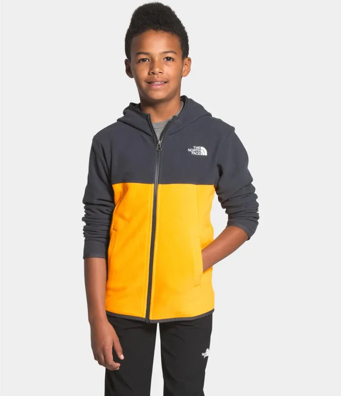 Kids The North Face Jackets and Vests Glacier Full Zip Hoodie Summit Gold
