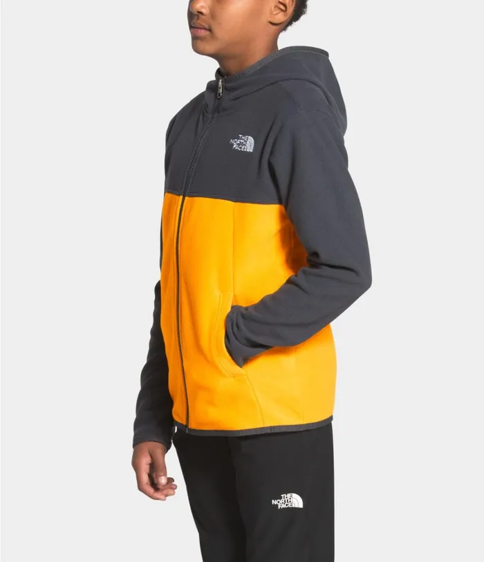 Kids The North Face Jackets and Vests Glacier Full Zip Hoodie Summit Gold