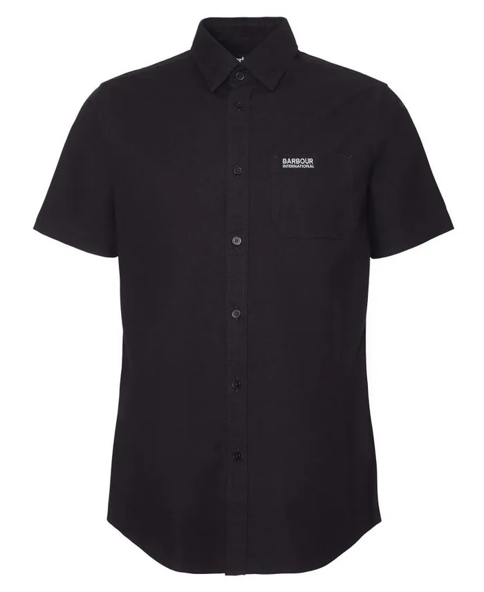Kinetic Tailored ShortSleeved Shirt Classic White Men Barbour Shirts