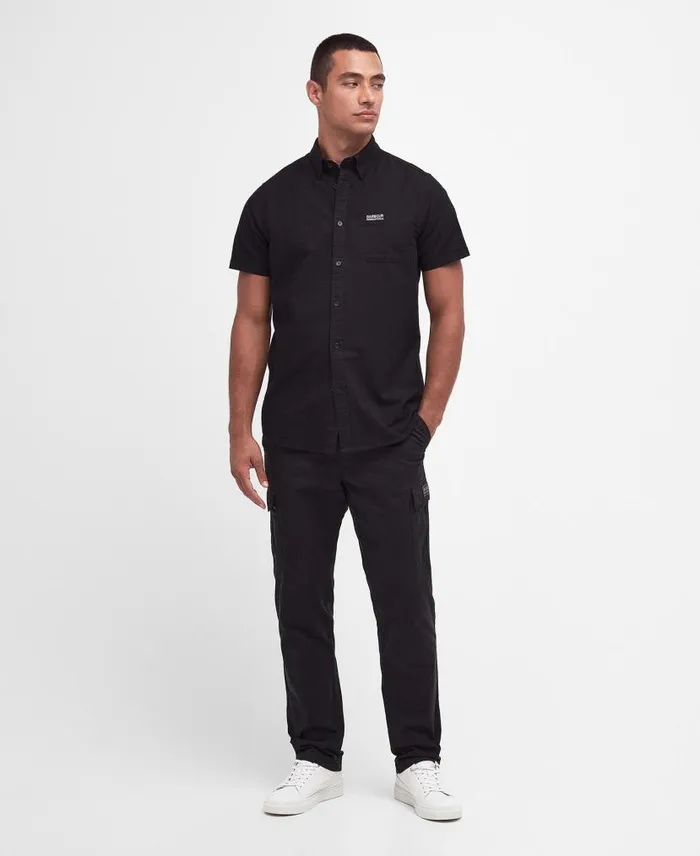 Kinetic Tailored ShortSleeved Shirt Classic White Men Barbour Shirts