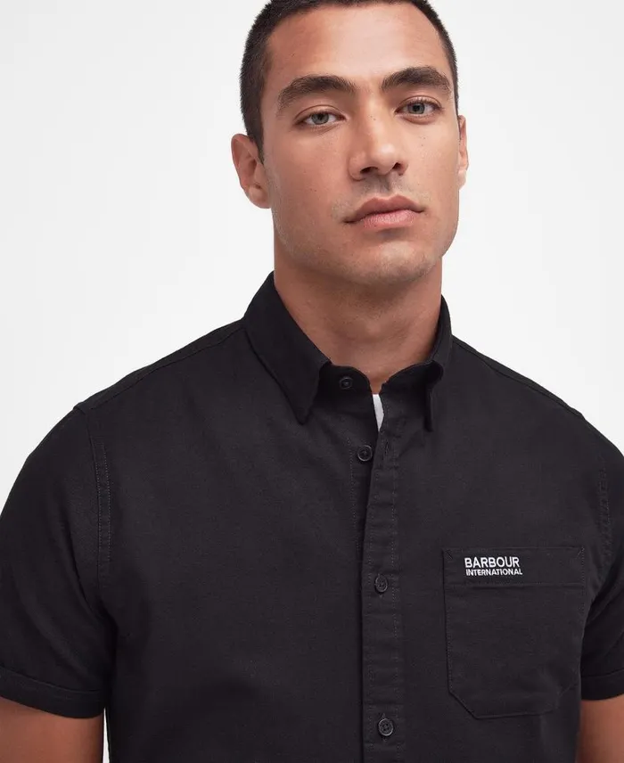 Kinetic Tailored ShortSleeved Shirt Classic White Men Barbour Shirts